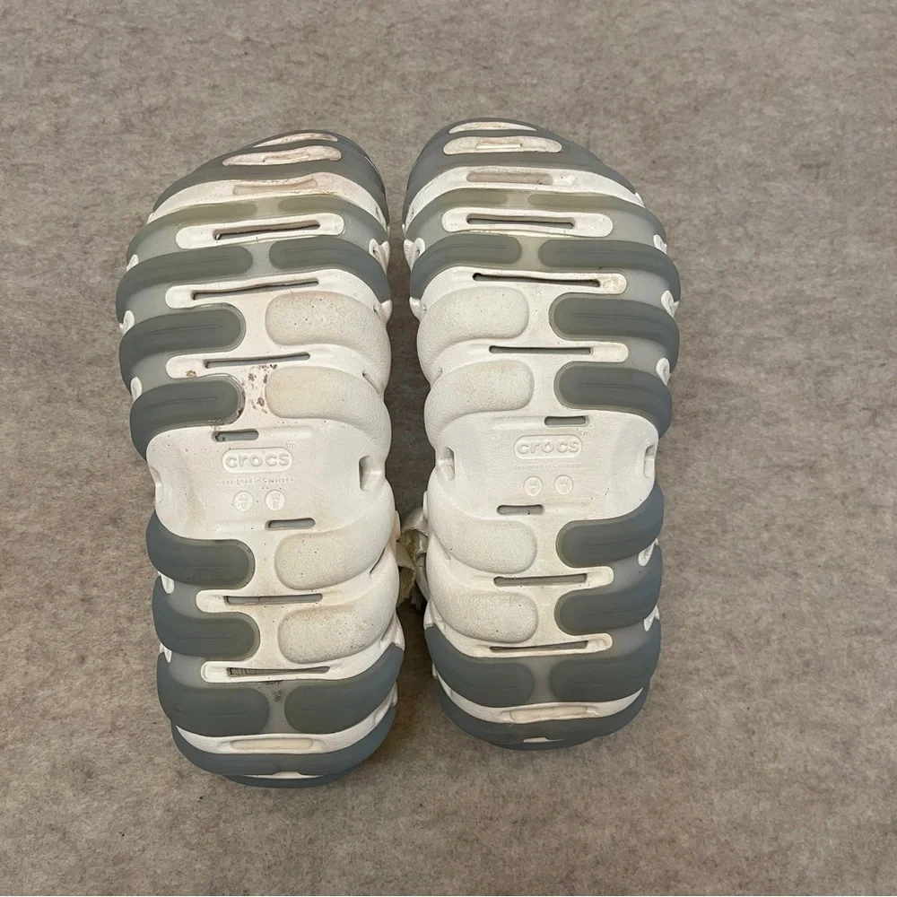 CROCS Echo Icy RO Clogs slip On Comfort White Blue Mens Size 6 Women’s Size 8